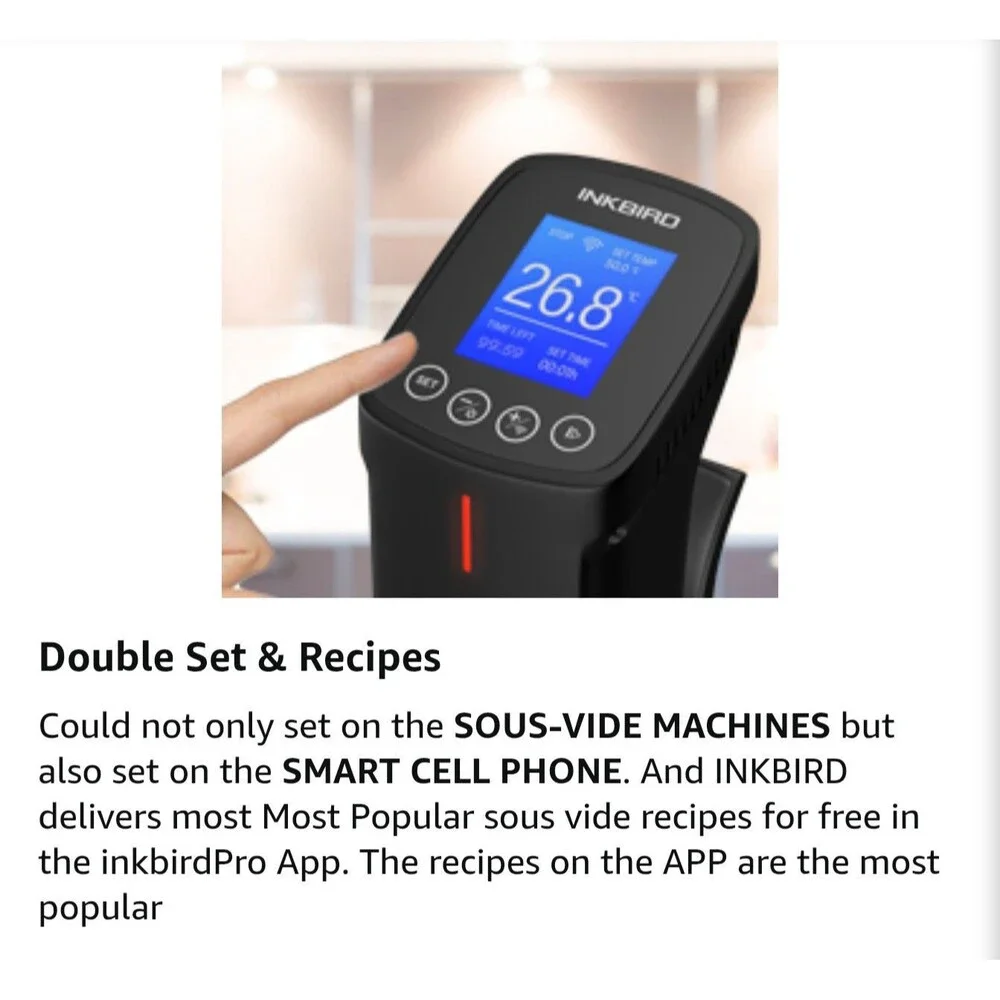 INKBIRD WiFi Sous Vide Cooker ISV-100W 1000W & Vacuum Sealer Machine Suite...